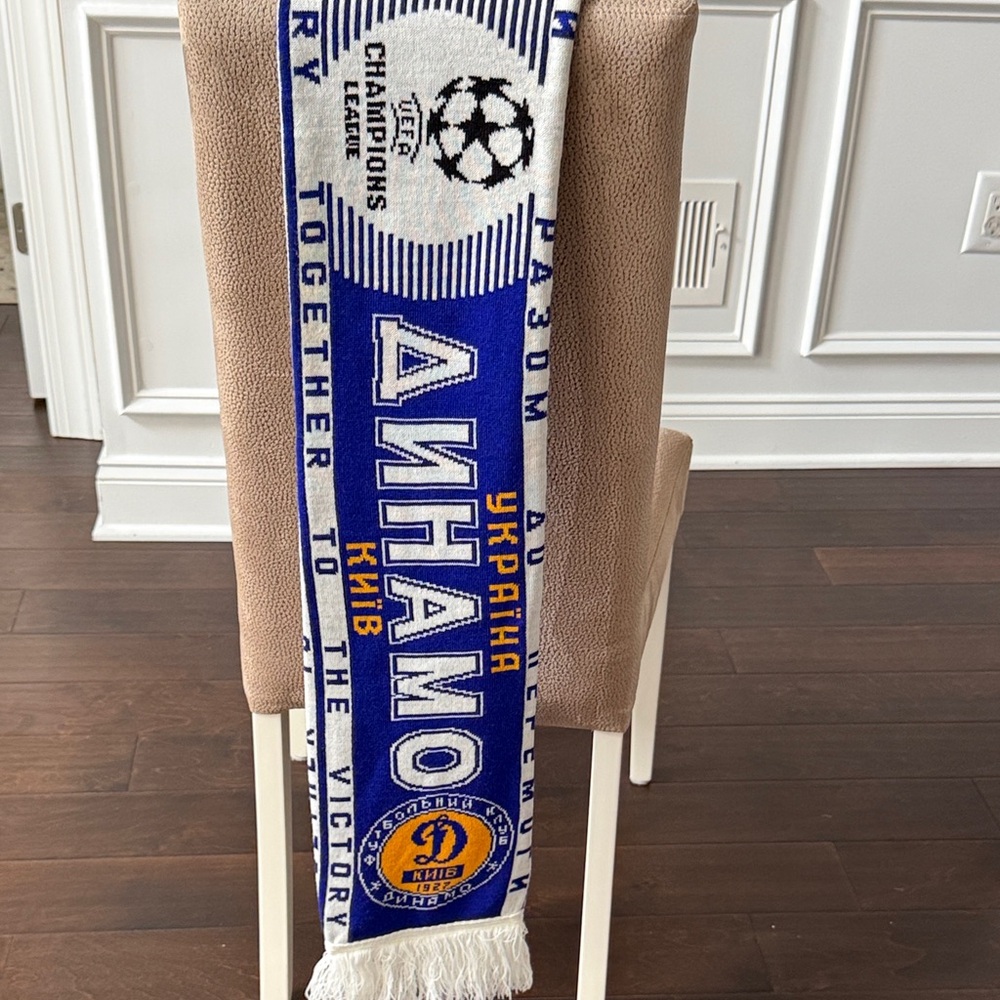 Blue and White Scarf